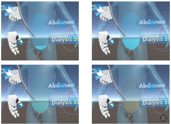 Information shown when an onject grabbed